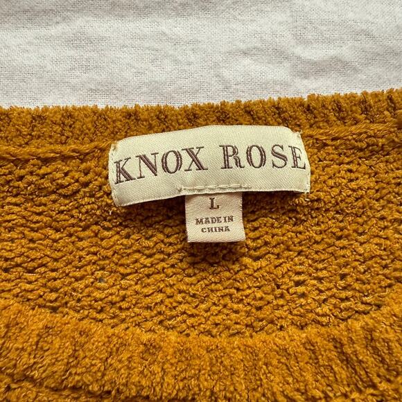 Cozy Knox Rose Mustard Soft Sweater Size L - Picture 2 of 3